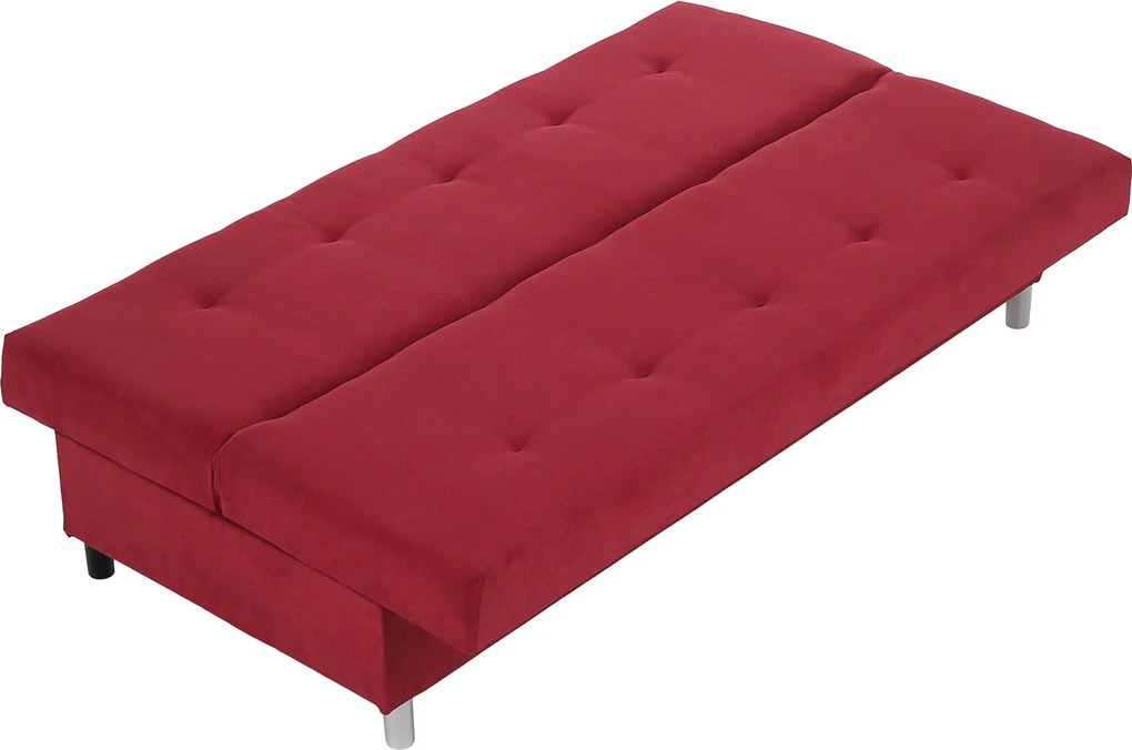 Kihúzható kanapé, piros, ALADA