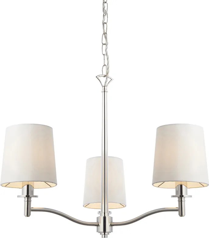 ENDON 95828 ORTONA Modern Csillár Antik Fehér, Nickel-Nero E14 IP20