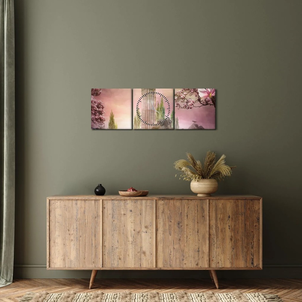 Kép - Az álmok birodalma (órával) (90x30 cm)