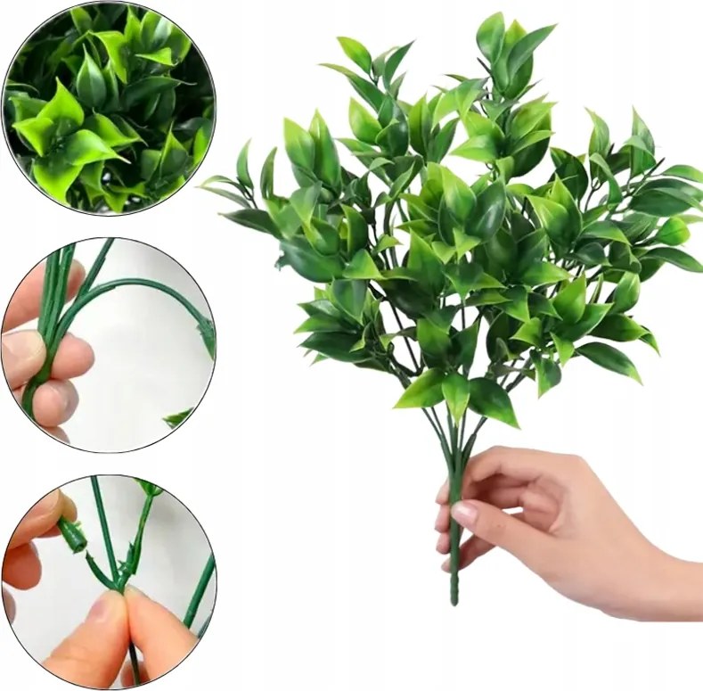 Puszpáng Ág Dekoratív Művirág Zöld Levelek Váza