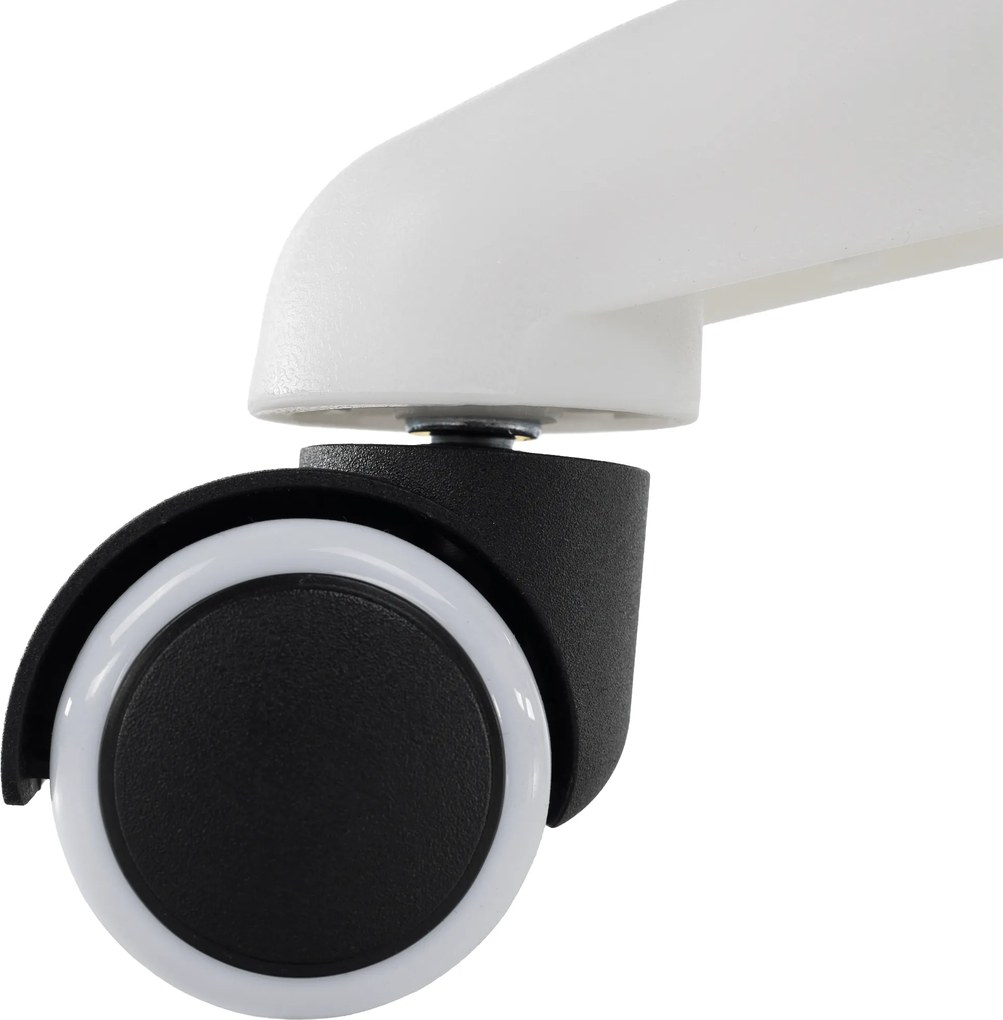 Irodai szék, szürke szövet/fehér, SANTY