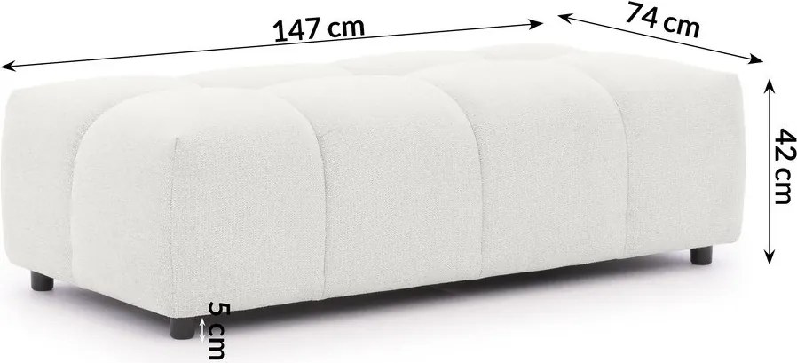 Fehér lábtartó Albane – Ropez