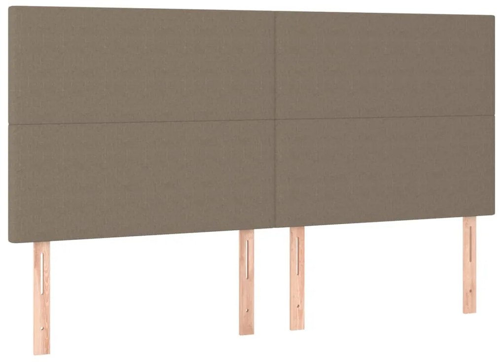 tópszínű szövet LED-es fejtámla 160x5x118/128 cm