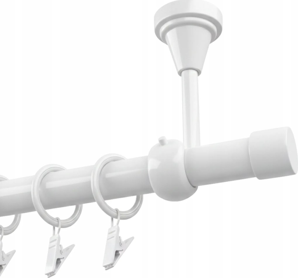 Függönykarnis szimpla Fém Mennyezeti 19mm Fehér 160cm Luna