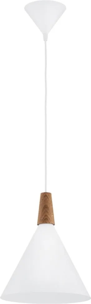ARGON 8630 KEGEL Modern Függesztett Lámpa Fehér, Sötét Fa E27 IP20