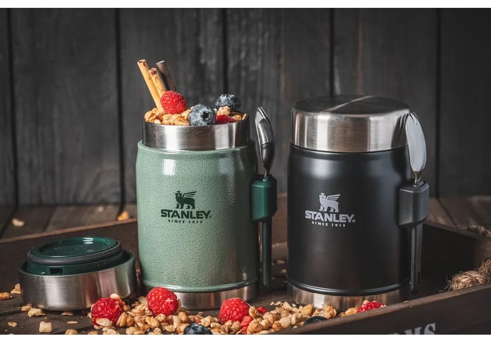 Fekete rozsdamentes acél ételtartó termosz 400 ml Legendary Classic Black – Stanley