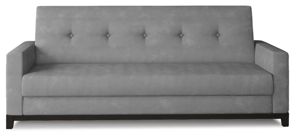 Világosszürke bársony kinyitható-tárolóhelyes kanapé 216 cm Selene – ELTAP