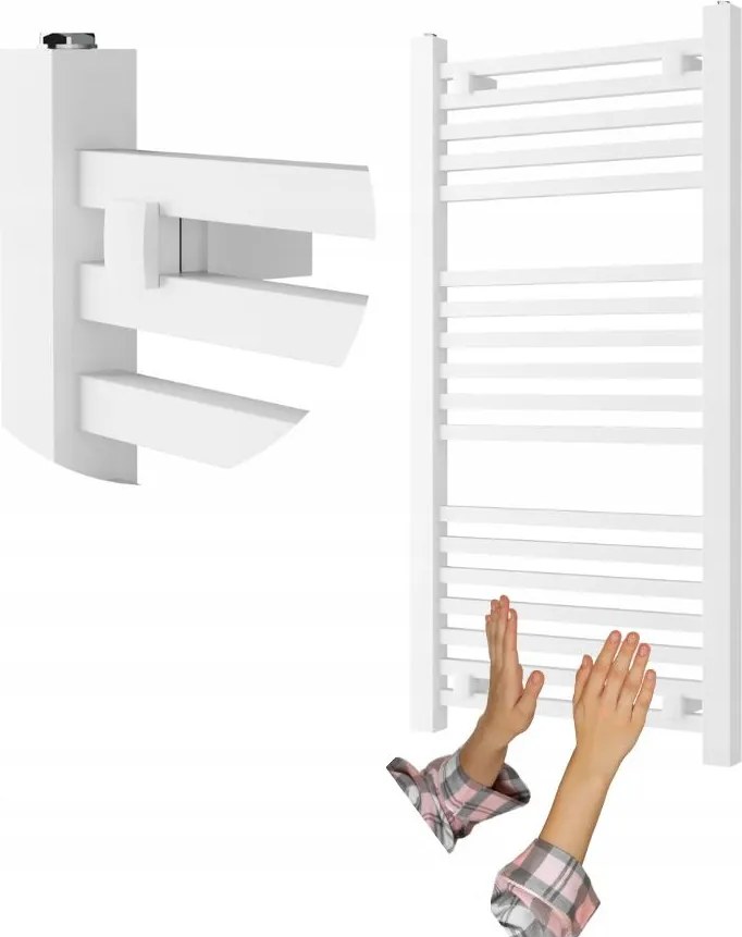 Fürdőszobai Radiátor Fehér Létra 100x50 cm Radiátor Modern Bergen