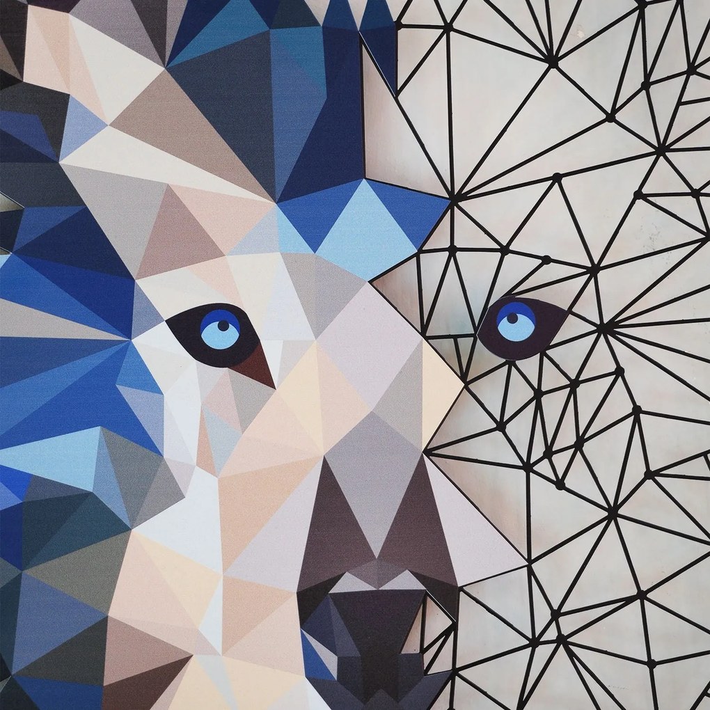 Fém fali dekoráció, Metal Wolf Wall Art - APT721