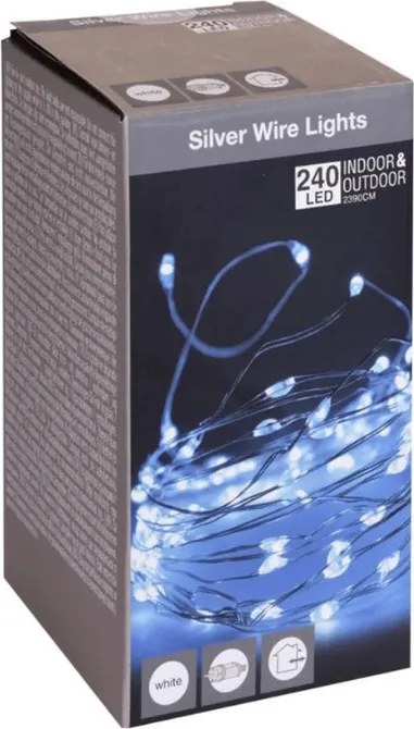Világító lánc 240 LED kültéri/beltéri 23,9 m, fehér