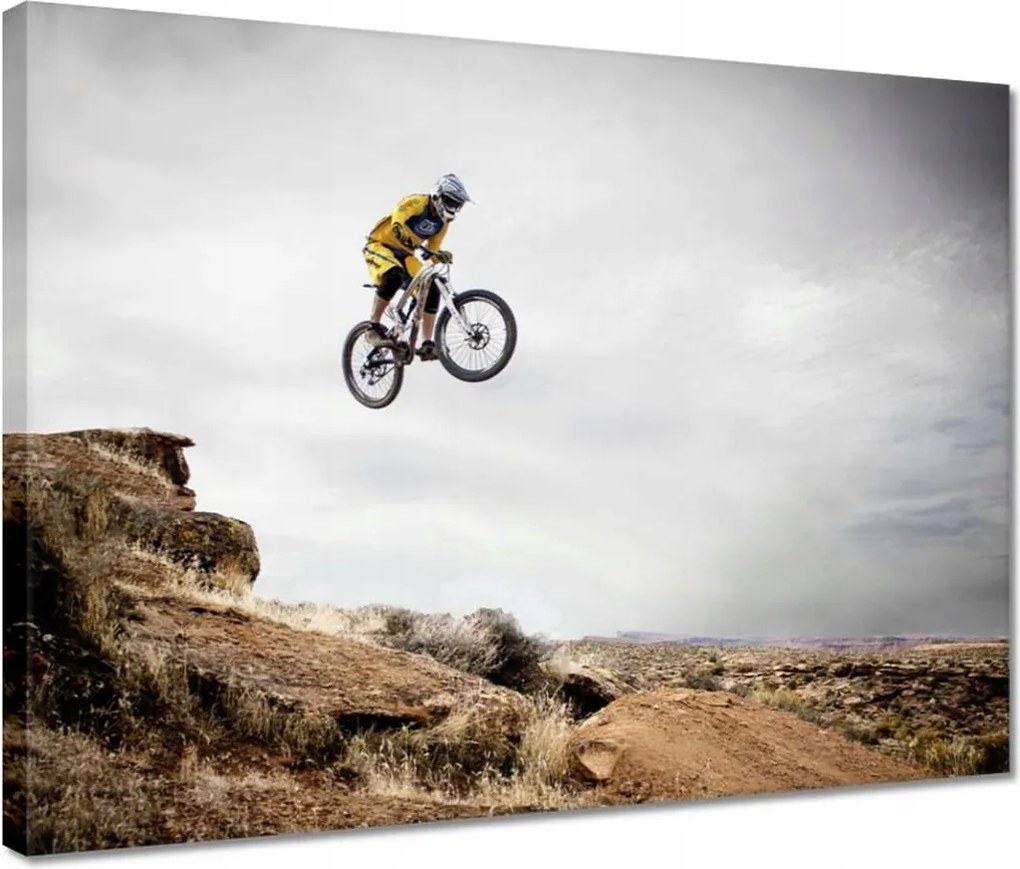 Vászonkép 40x30 Ugrálás kerékpáron