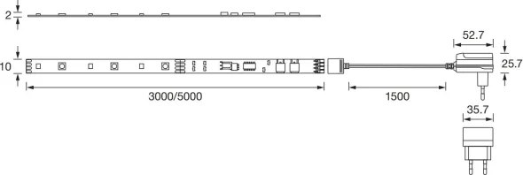 Ledvance - LEG RGBW Dimmelető szalag FLEX 3m LED/10W/230V + + távirányító