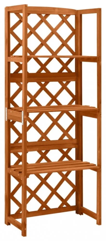 tömör fenyőfa lugasrács polcokkal 55 x 30 x 140 cm