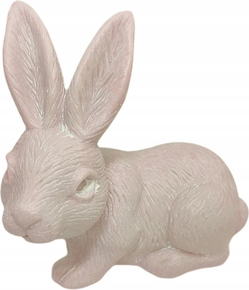 Fekvő műanyag nyuszi, rózsaszín