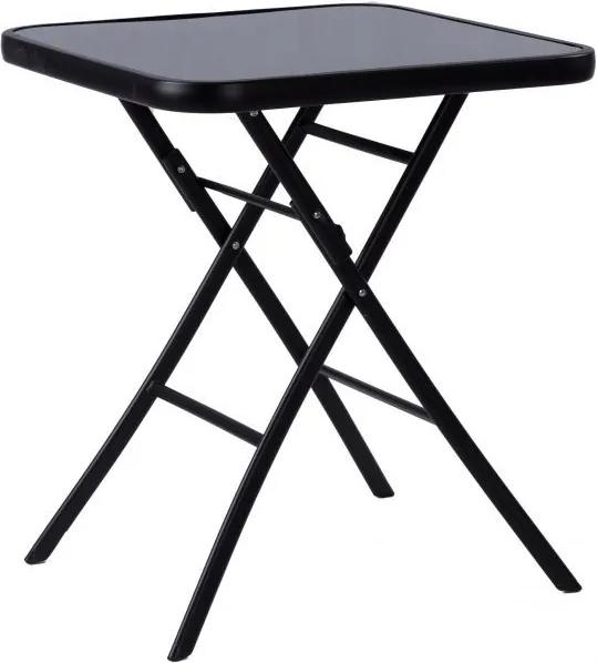 ModernHOME Kerti összecsukható asztal 60 x 60 cm fekete, SC-091A