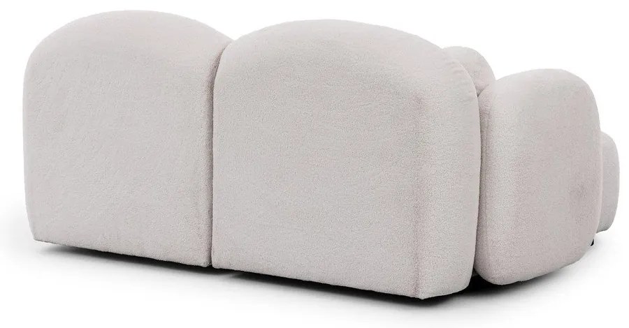 Krémszínű buklé sarokkanapé (bal oldali-heverő résszel) Orbit – Ropez