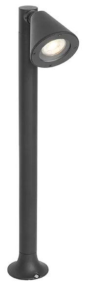 Modern kültéri oszloplámpa fekete 60 cm IP44 állítható - Ciara