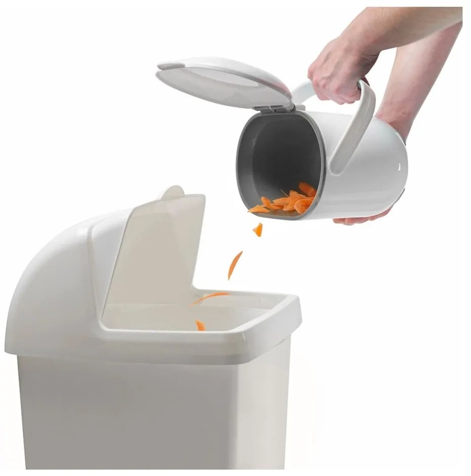 Caddy fehér-szürke komposztálható hulladék gyűjtő, 2,5 l - Addis