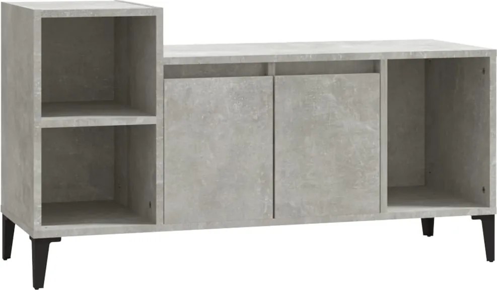 vidaXL betonszürke szerelt fa TV-szekrény 100 x 35 x 55 cm