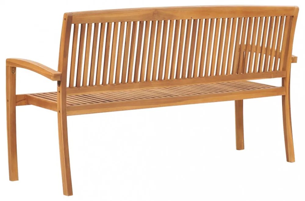3 személyes rakásolható tömör tíkfa kerti pad 159 cm