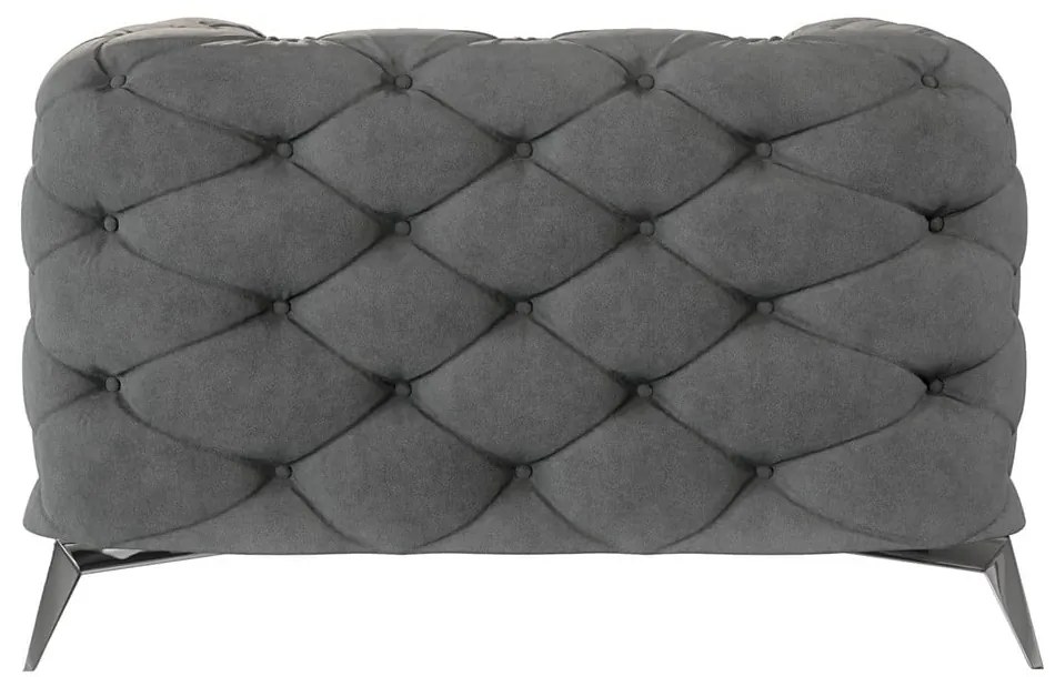 Szürke bársony fotel Chelsea – Ropez