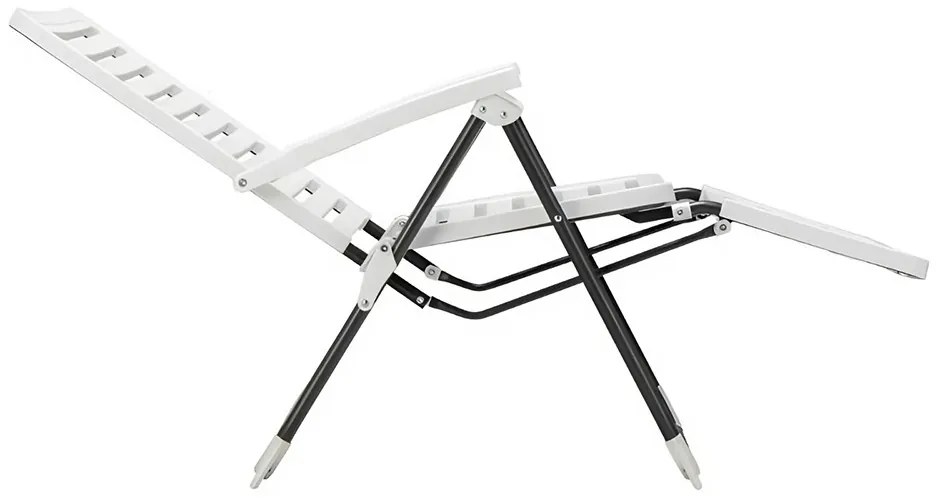 Összecsukható kerti szék lábtartóval