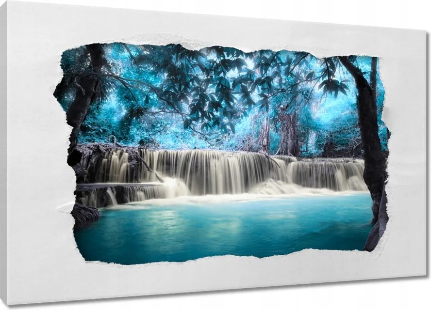 Vászonkép 120x80 Kék vízesés