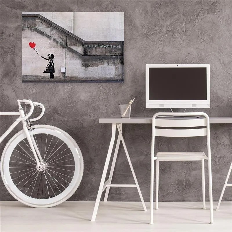 Gario Vászonkép Banksy falfestmény lány lufival Méret: 100 x 70 cm