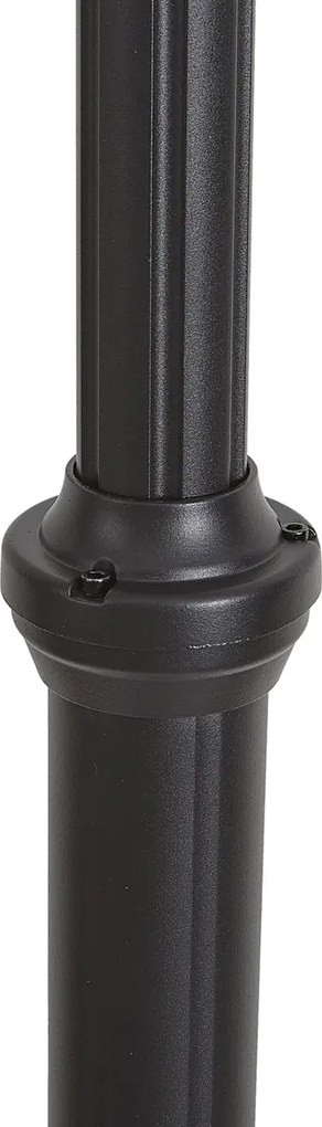 Klasszikus fekete kültéri lámpás 200 cm 3-lámpás IP44 - Daphne