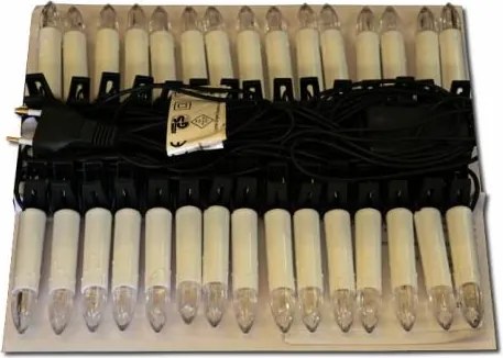 NEXOS Gyertyák karácsonyfára 30 LED zöld kábel meleg fehér