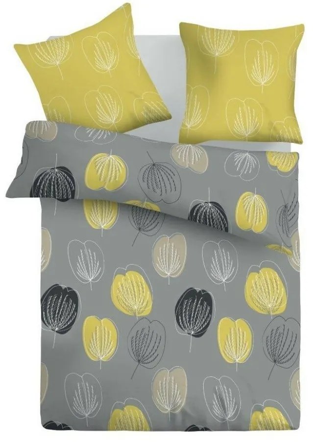 Kvalitex Grace pamut ágynemű, szürke, 140 x 200 cm, 70 x 90 cm