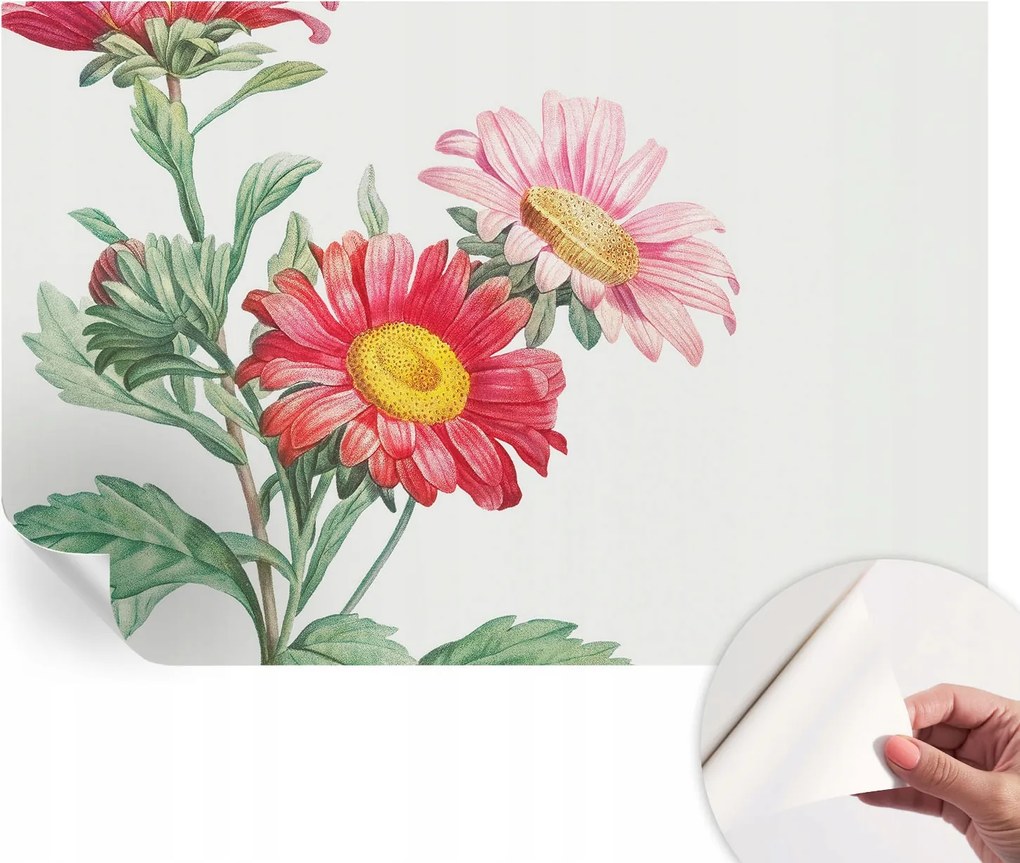 Dekoratív Öntapadós Tapéta Divatos Minták Finom virágok 104x70 cm