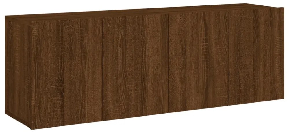 2 db barna tölgyszínű falra szerelhető TV-szekrény 60x30x41 cm