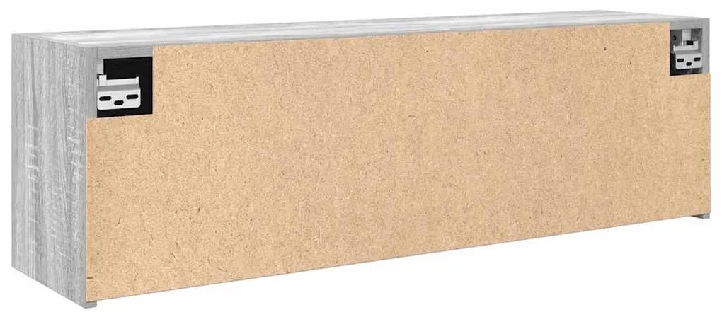 szürke sonoma szerelt fa fali fürdőszobaszekrény 100x25x30 cm