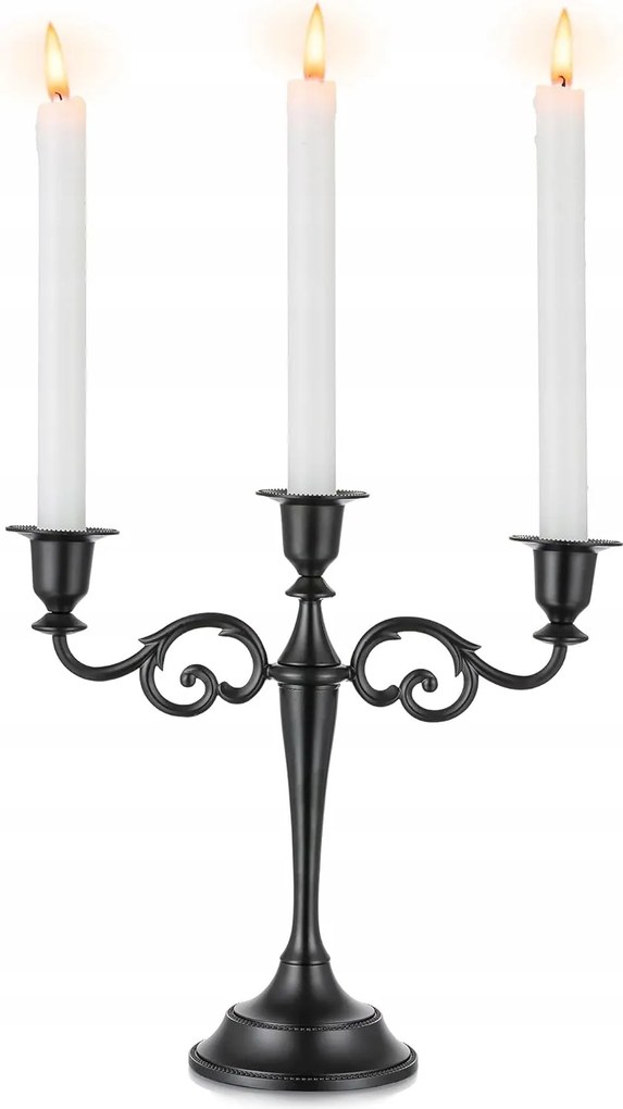 Sziqiqi gyertyatartó Halloween kúpos gyertyákhoz, 3 ágú gyertyatartó