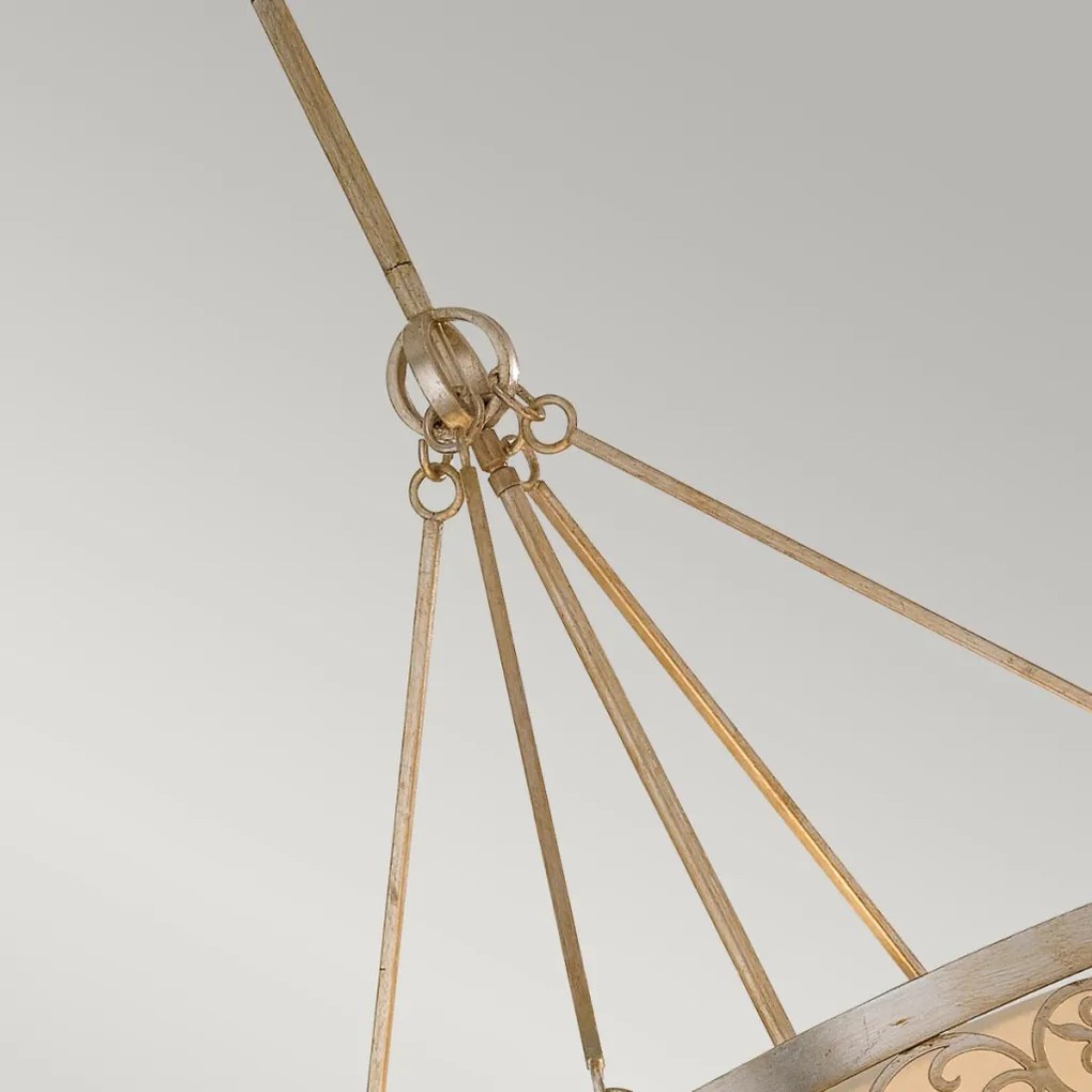 ELSTEAD FE-ARABESQUE4 ARABESQUE Ernyős Függesztett Lámpa Ekrü, Patina E27 IP20