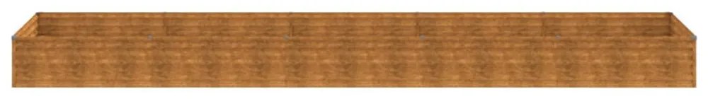 corten acél kerti magaságyás 482x100x36 cm
