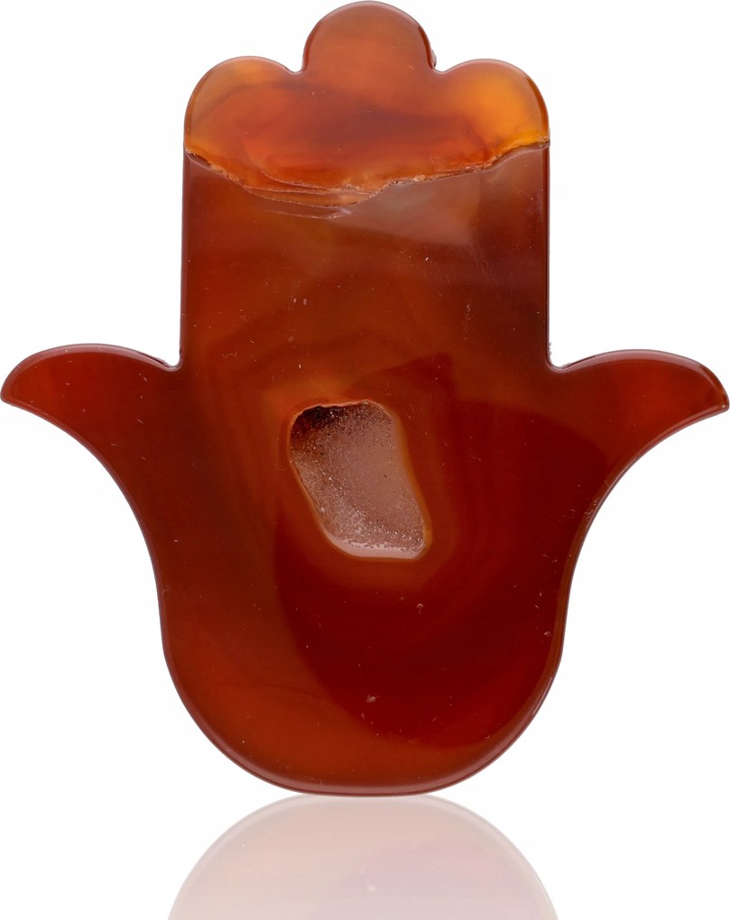 Hamsa természetes kőből Achát Gyönyörű Példány 218g kéz állvány 111