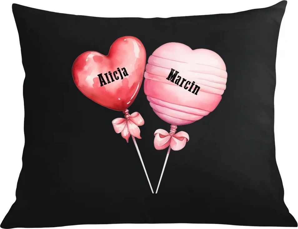 Valentin napi párna párnahuzat Személyre szabott ajándék
