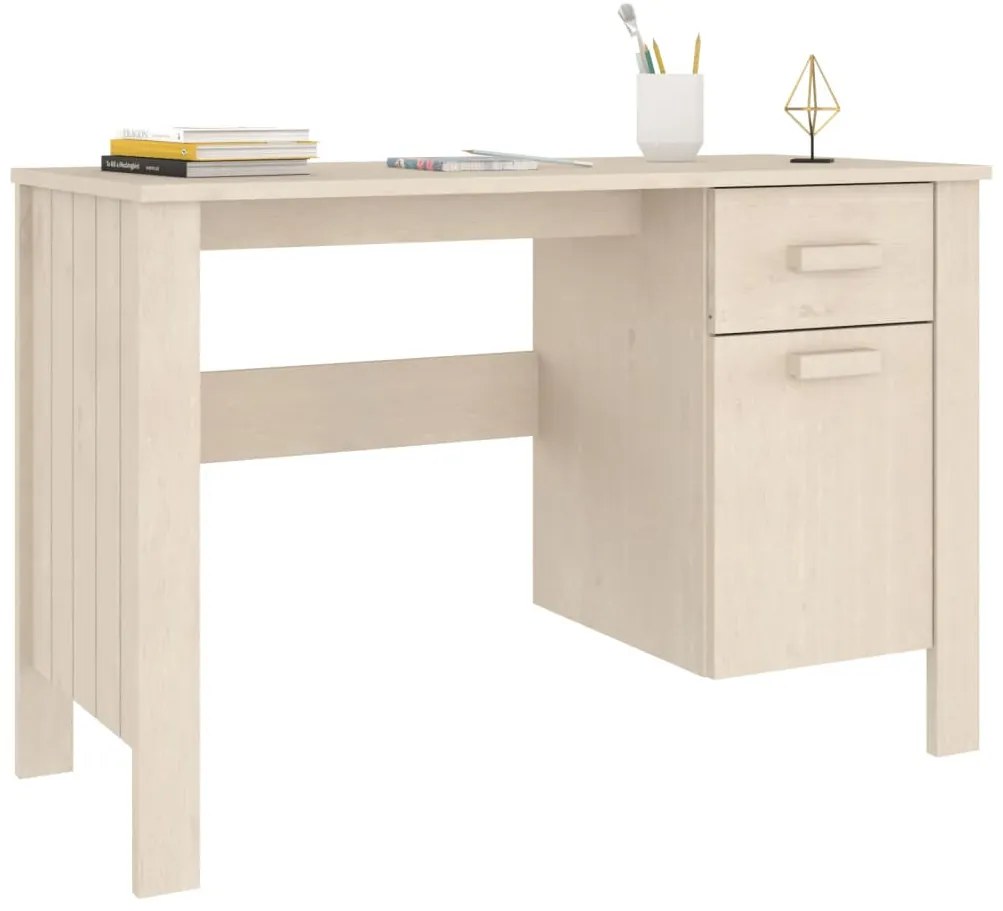HAMAR mézbarna tömör fenyőfa íróasztal 113 x 50 x 75 cm