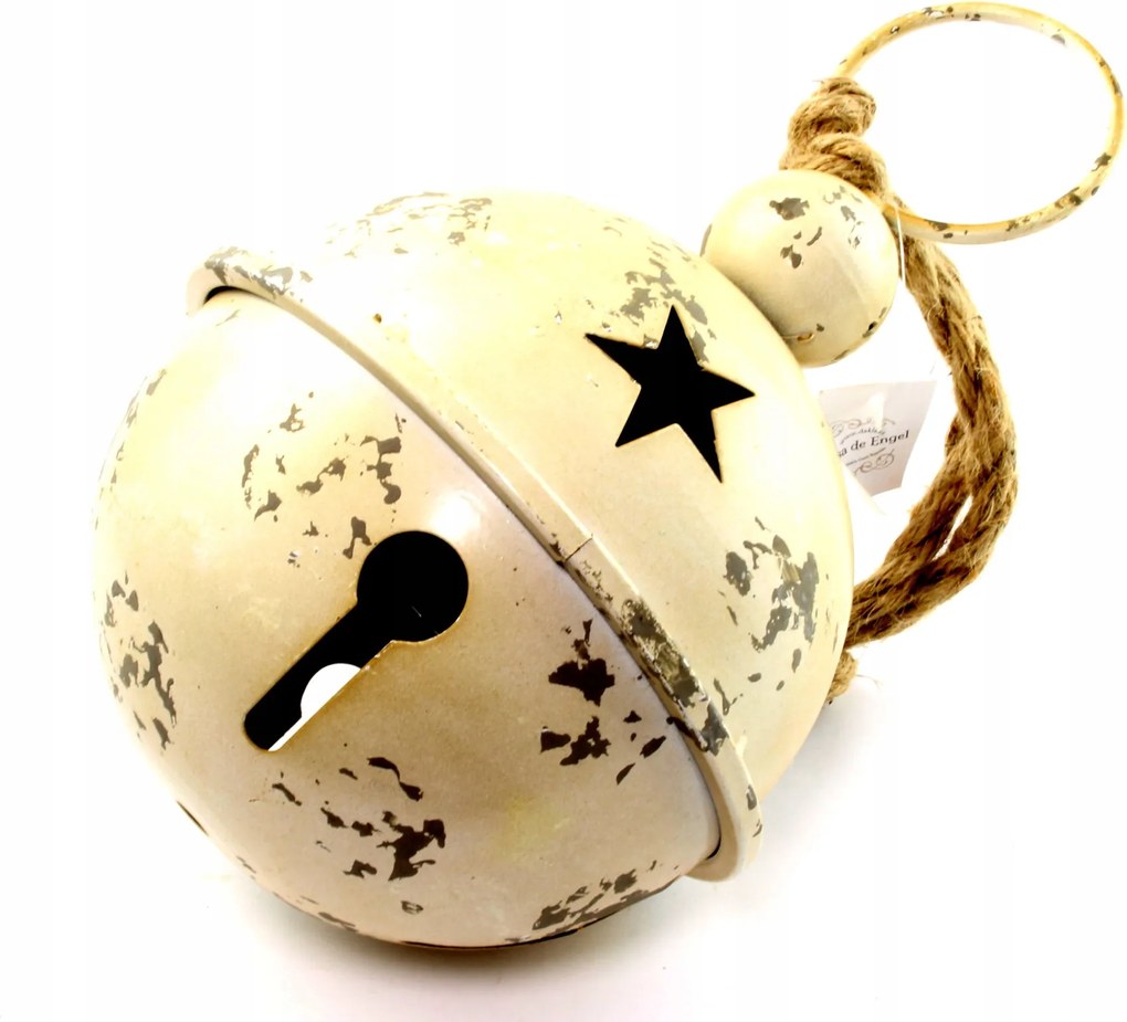 Karácsonyi Harang Zsinór Retro Krém 27cm