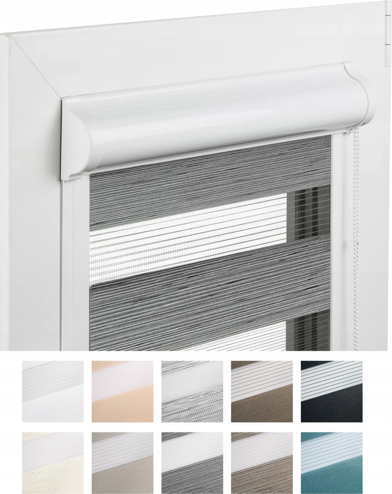 Roló Prémium Éjjel-Nappal vezetősínes kazettában 33x150 Zebra