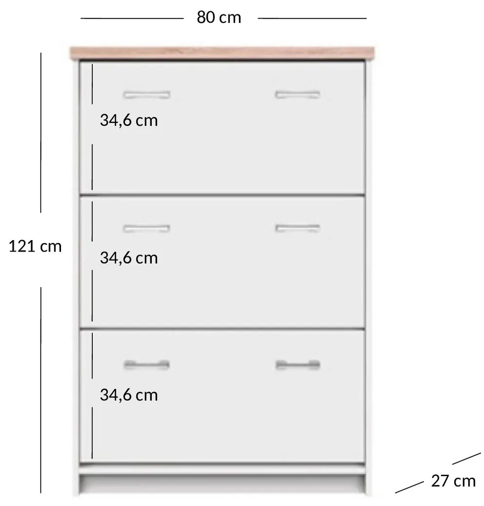 Cipőtároló Tianna (fehér). 1053321