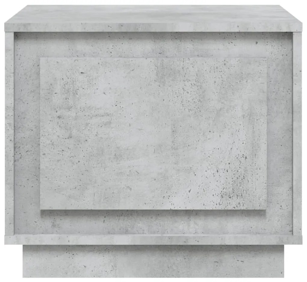 Betonszürke szerelt fa dohányzóasztal 51x50x44 cm