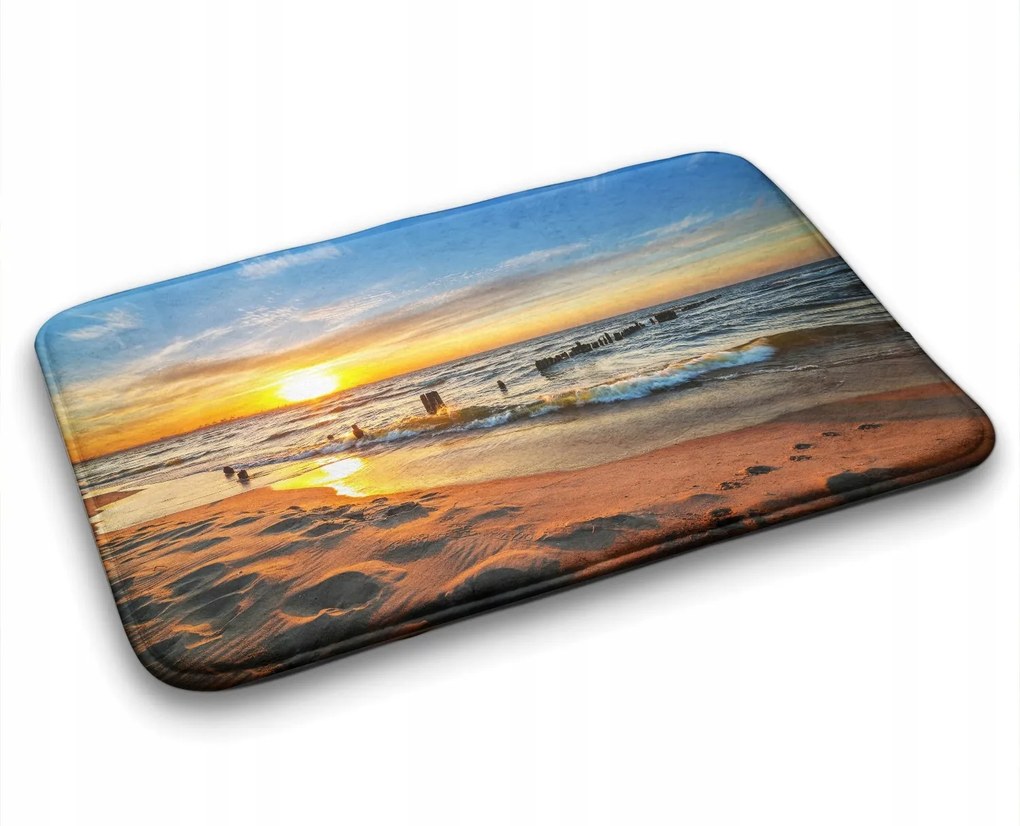 Fürdőszobaszőnyeg Tengerpart Naplemente 90x60