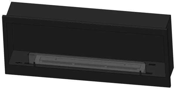 InFire - Beépített BIO kandalló 120x50 cm 3kW fekete