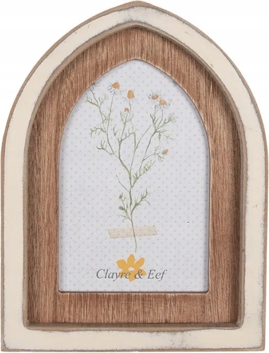 Bézs Vromme képkeret törött ív alakú 10x15 cm