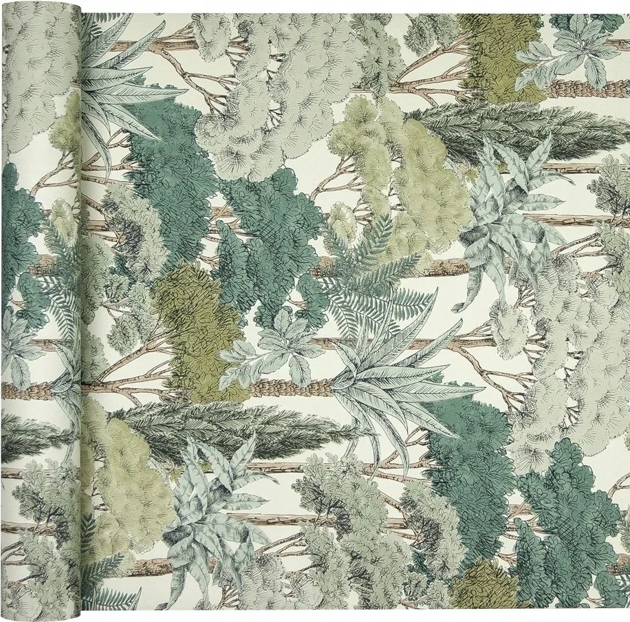 Kézzel rajzolt fa tapéta Tájkép vinil flizelin