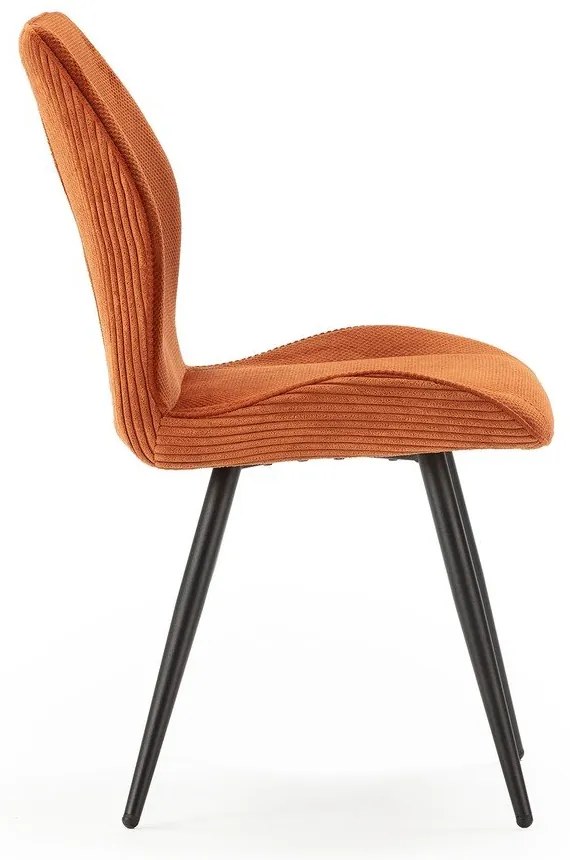 Narancssárga kordbársony étkezőszék szett 2 db-os Adaya – Marckeric