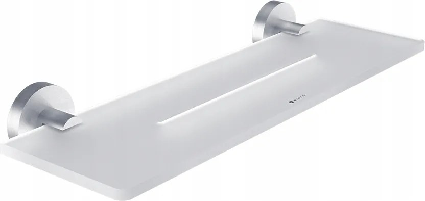 Nimco Unix rozsdamentes acél fürdőszobai polc lyukakkal, szálcsiszolt rozsdamentes acél, 40 cm 44_